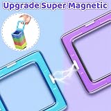 COOLJOY Magnetic Tiles for Kids 40Pcs Magnetic Construction Block Toys Learning view 5
