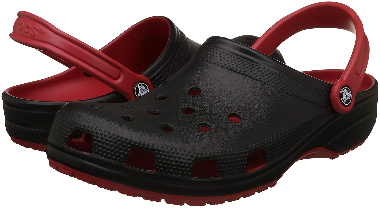 crocs unisex adult classic carbon graphic clg red