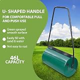 Crystals 46L Heavy Duty Garden Lawn Roller Galvanized Steel Scraper Bar view 3