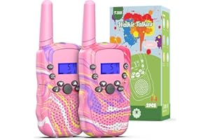 Selieve Gifts Toys for 3 4 5 6 Year Old Girls, Walkie Talkies for Kids 2 Pack with 22 Channels, LCD Screen, LED Flashlight & VOX Function, 2 Way Radio Gift for Giirls Outside Camping, Hiking