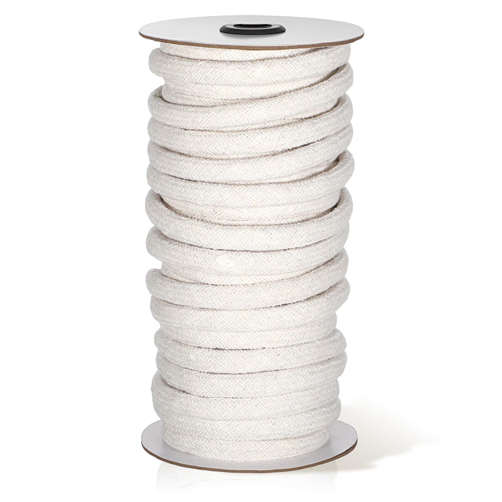 Photo 1 of 0.37 Inch x 20 yd Cotton Piping Cord Natural Cording, Natural Soft Replacement Drawstring Cords, Cotton Cording Macrame Rope for Macrame Plant Hangers, Wall Hangings, DIY Crafts (Beige)