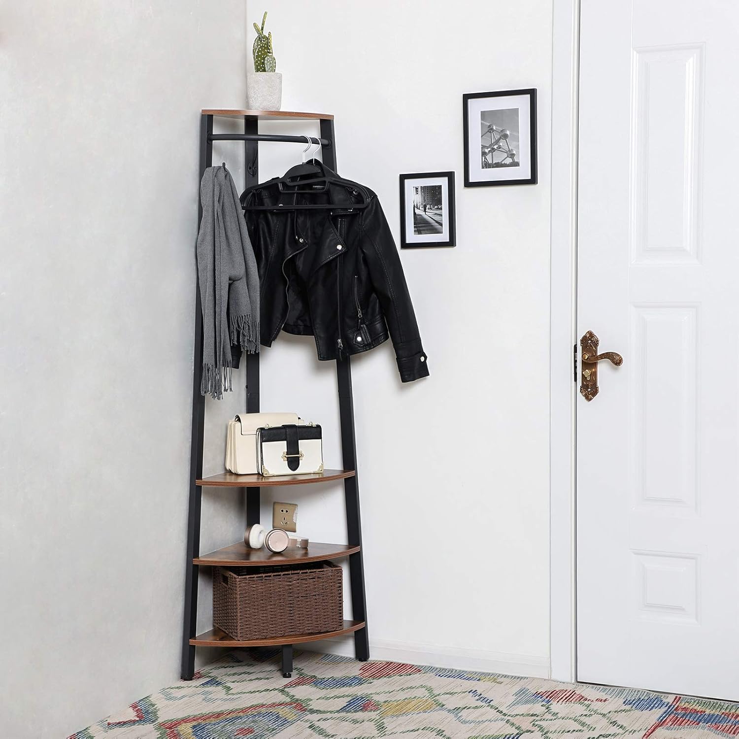 Repisa perchero de madera | Percheros de pared, percheros de pie...