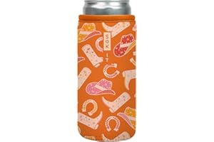 Sok It Can Sok Sleeve for Beer & Soda Insulated Neoprene Cover (Cowgirl Couture, 12oz Slim Can Sleeve)