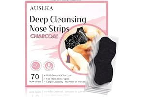 AUSLKA Blackhead Pore Strips,(70 Counts) Blackhead Remover-Deep Cleansing Charcoal Strips - Black Head Nose Strips -Black Head Remover