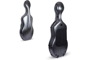 Crossrock Cello Case For 4/4 Full Size With Backpack and Wheels，Poly Carbon Composite in Black(CRF1000CEFBKHT)