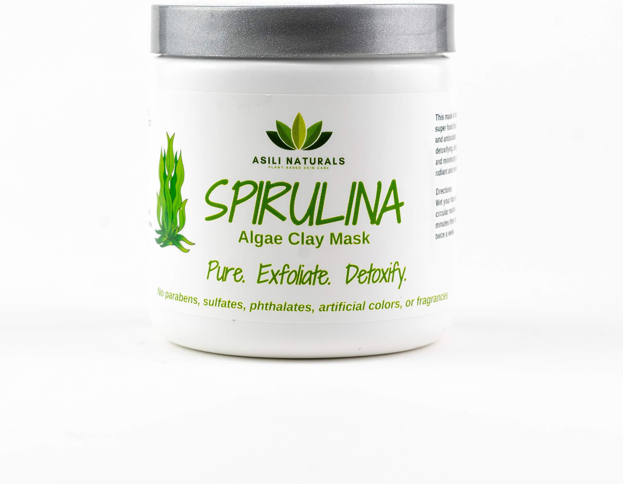 Spirulina Algae Clay Mask- Deeply Cleansing, Detoxifying and Hydrating Mask. 100% Vegan and Cruelty-free