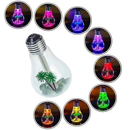 Rich N Royal Air Freshener Bulb Humidifier With LED Night Light For Car Home And Office (Multi