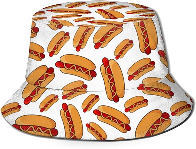 Hot Dog Unisex Bucket Hat Outdoor Beach Summer Fisherman Cap Amazon.ca