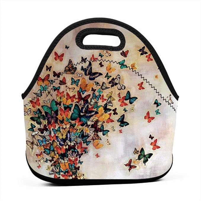 Bolsa de almuerzo de neopreno con aislamiento de patrón étnico africano