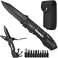 Gifts for Dad, Multitool Pocket Knife, 16 in 1 Tactical Knife With Blade Saw Pliers Screwdriver Bottle Opener for Camping, Emergency, Daily Use, Perfect Birthday Christmas Gifts for Men Dad Husband