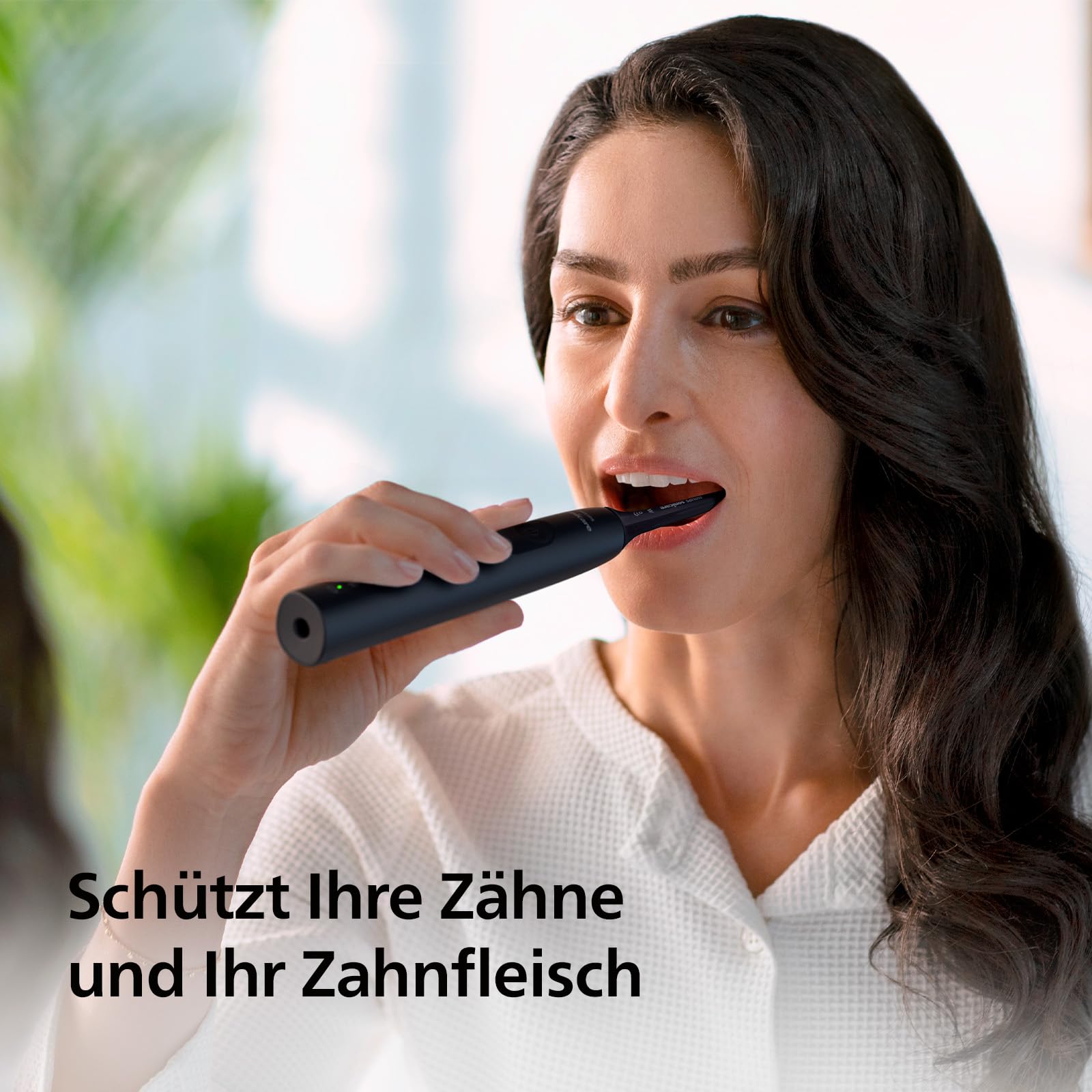 Philips Sonicare 4100 – elektrische Sonicare Zahnbürste für Erwachsene mit 1 x Philips W2 Optimal White Bürstenkopf in Schwarz, schlankem Reiseetui und USB-Ladegerät (Modell HX3683/54) 5