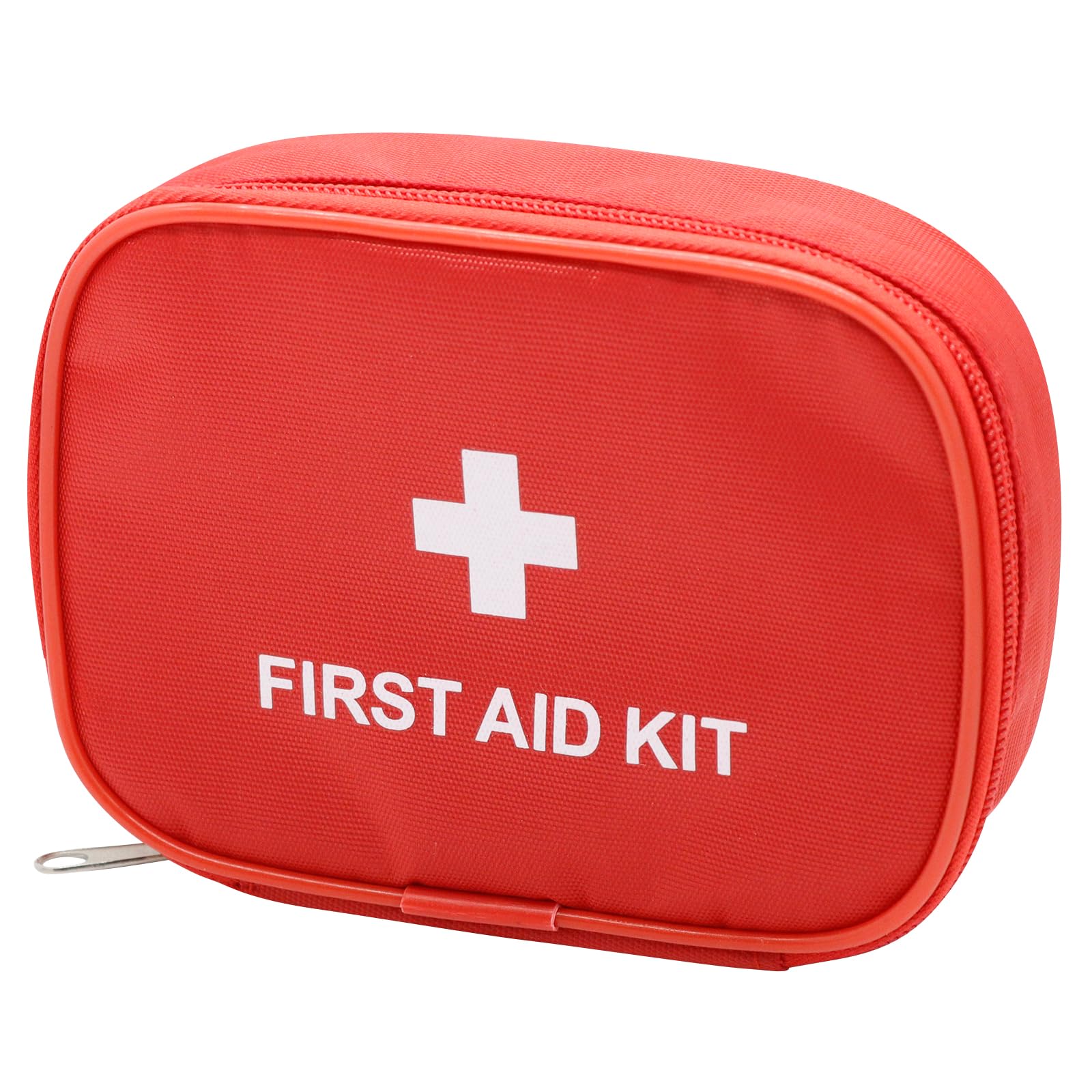 Hodeacc Empty First Aid Bag Small Medical Kit Pouch Travel Essentials 6.29x4.72 inches Medicine Storage Bag for Car, Home, Camping, Hiking, Office, Outdoors (Bag Only)