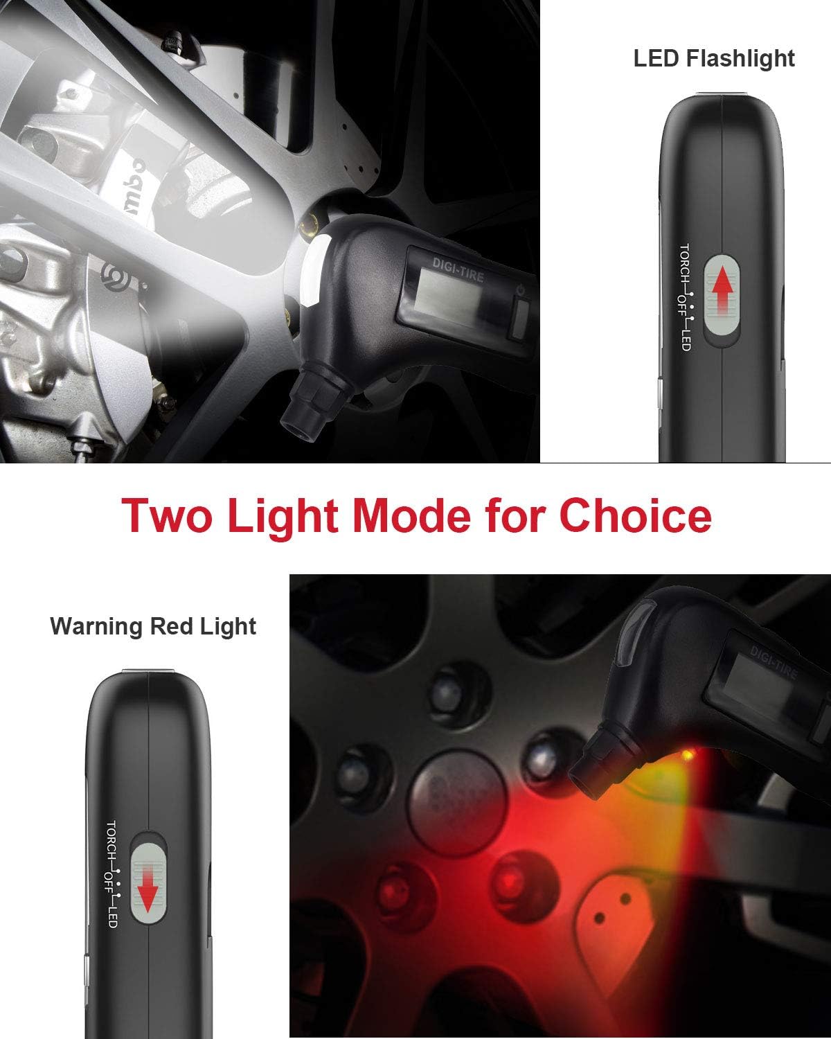 2 Pack GOOLOO Tire Gauges 150 PSI Digital Tire Pressure Gauge with LCD