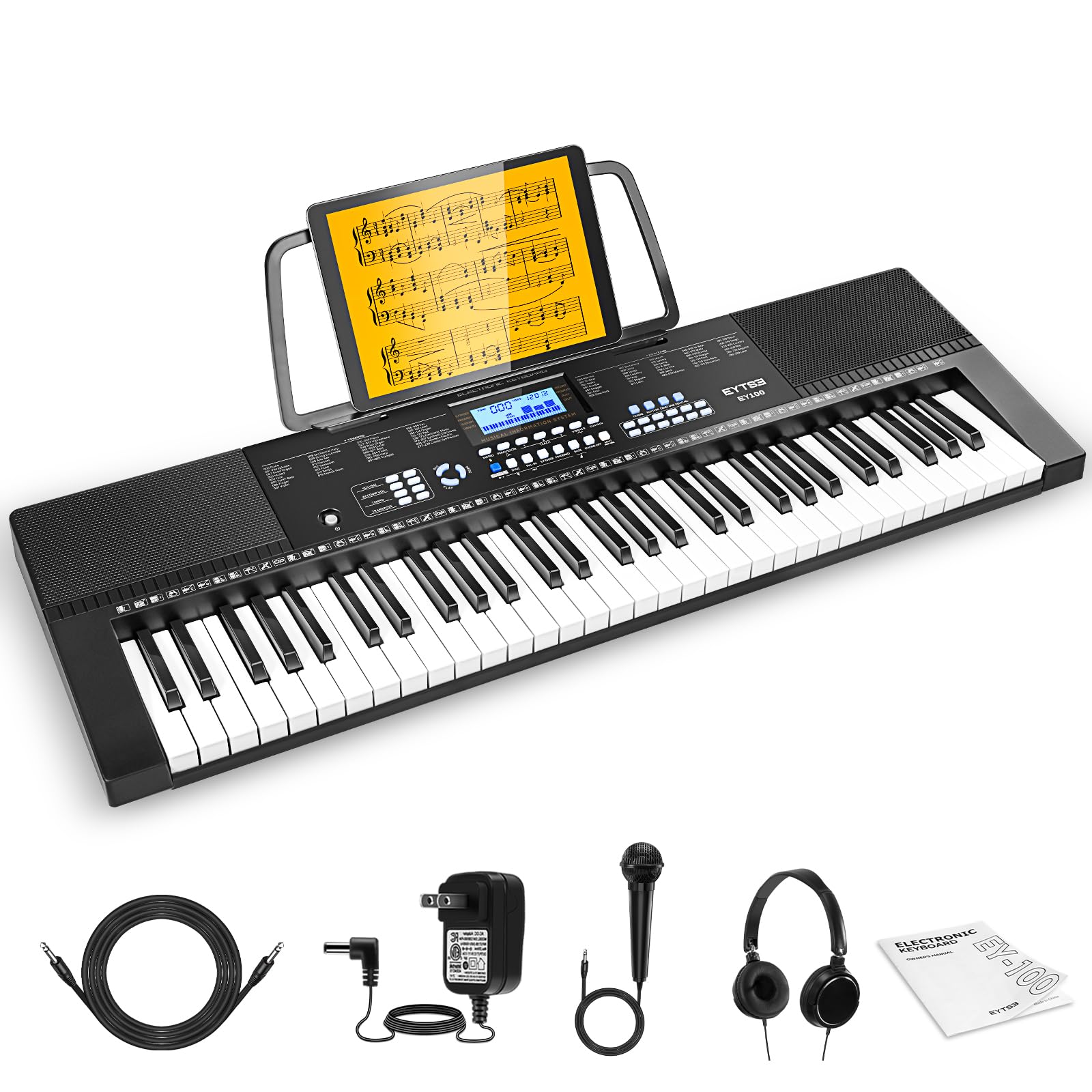 Music Keyboard 61 Key Piano Keyboard, Beginners Electric Piano