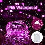 cshare Pink Fairy Lights 50 LEDs 5m Battery Powered for Girls Bedroom view 4