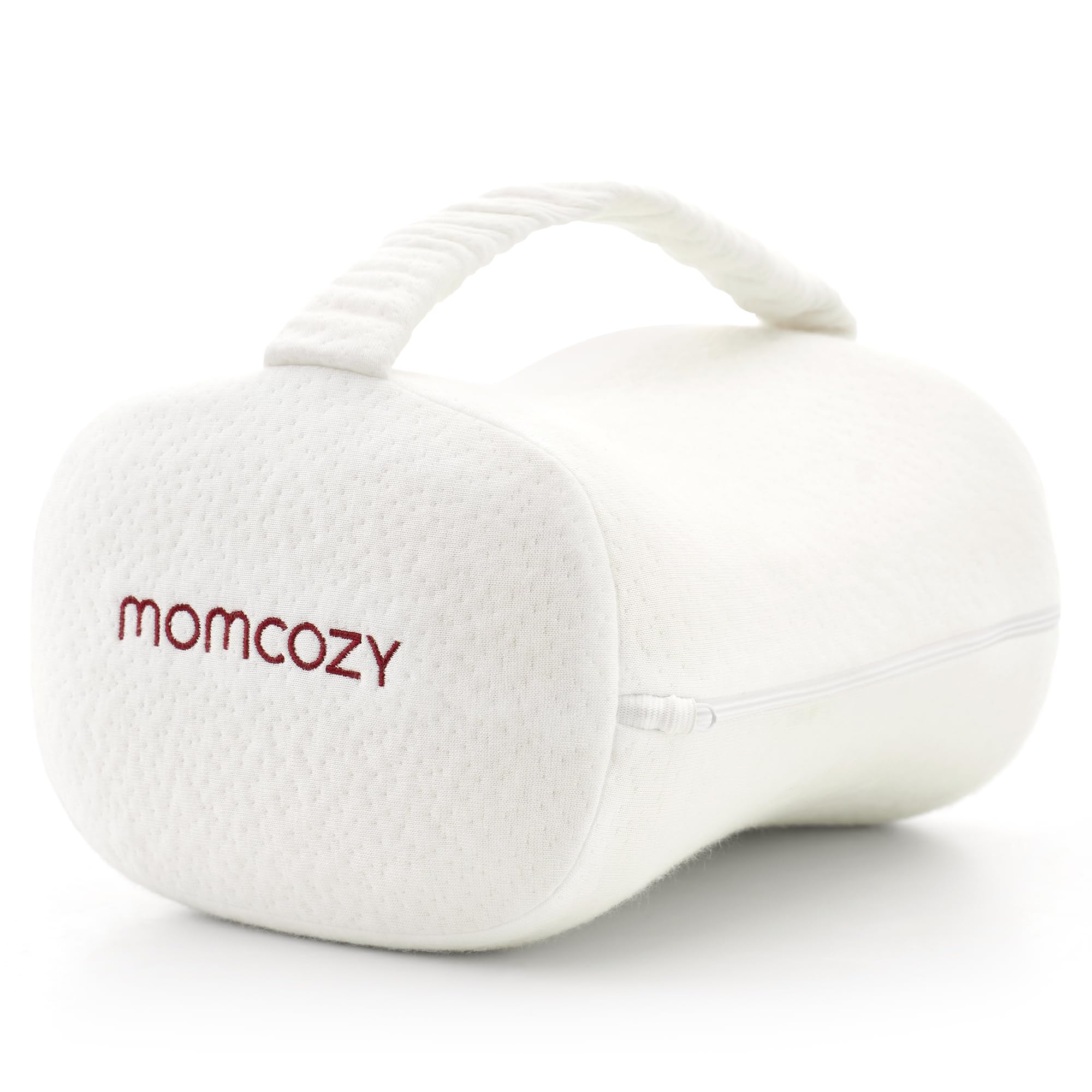 Photo 1 of Momcozy Knee Pillow for Side Sleepers, Soft Memory Foam Support Spine Alignment Pregnancy Leg Pillow for Hips, Back, Sciatica Pain, Fixed Strap for Moving, Wider Contact Even Pressure