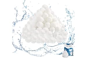 Aitsite 3.52 lbs Pool Filter Balls for Sand Filter, Reusable Eco-Friendly Filter Balls, Replace Pool Filter Sand, White-3.5LBS