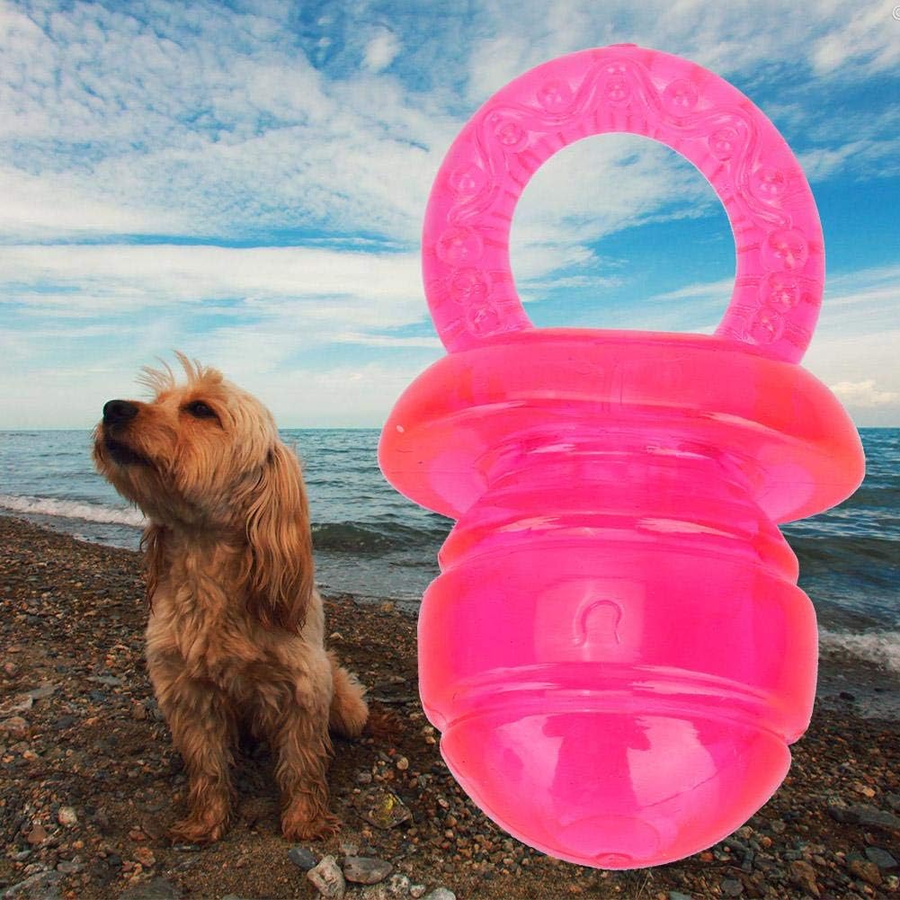 5pcs Dogs Chew Pacifier Toy Puppy Teething Chew Toy Pet Molar Toy Cute Teeth Clean Toy Dog Cat Nipple Shape Interactive Chew Toy (Red) - Image 3