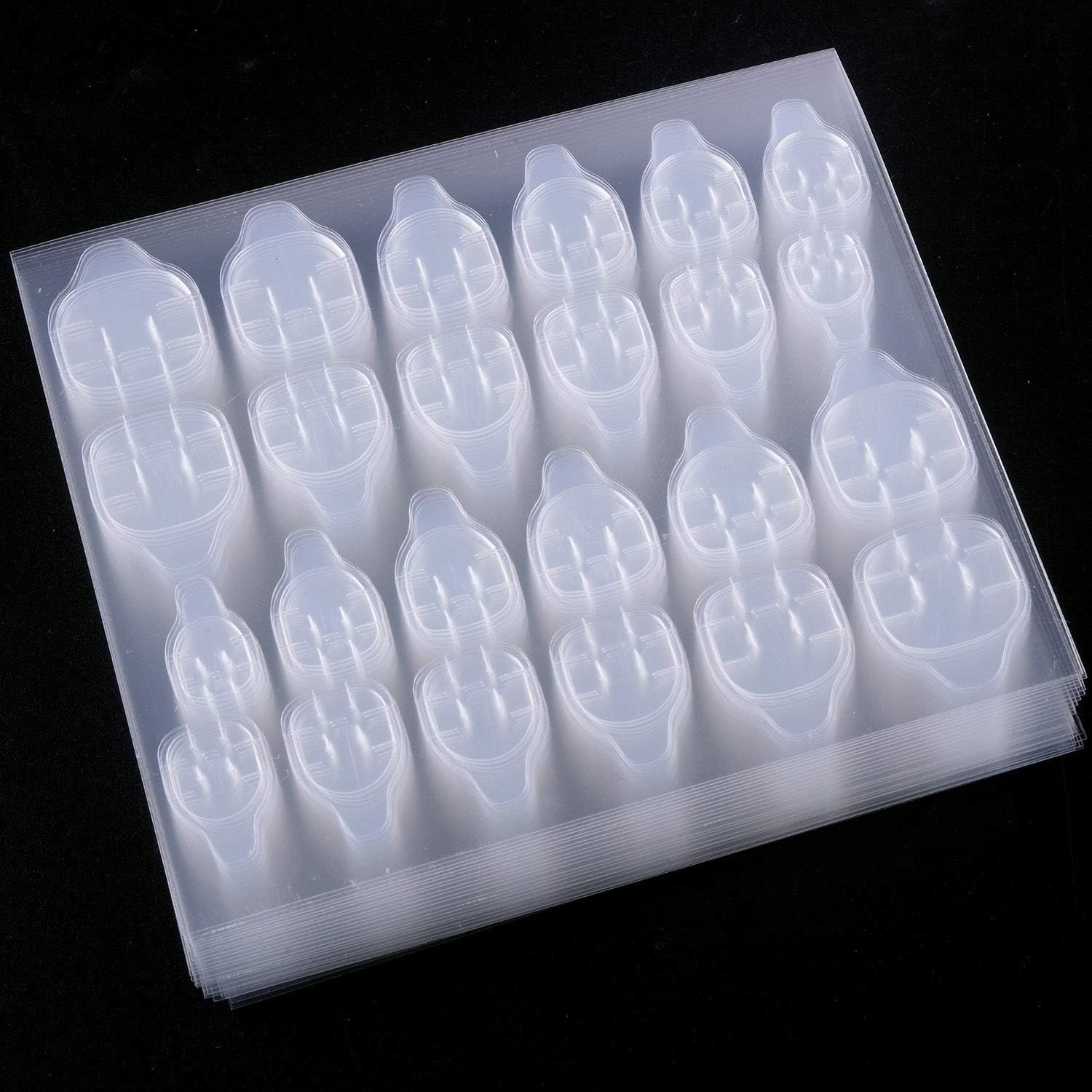 SIUSIO 50 Sheets Nail stickers Nail Adhesive tabs False Nail Tips Nail Art Transparent Double Sided Adhesive