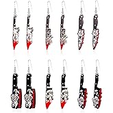 GBAHFY 6 Pairs Knife Earrings for Women Punk Gothic Dangling DaggerKnife Halloween Earrings Hip Hop Halloween Jewelry Set