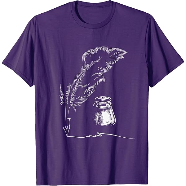 thumbnail image 2 of Vintage Style Writer T-Shirt For Men - Funny Bookworm Poet Tee - MAKAYA Short Sleeve Black Tee 2 of 4