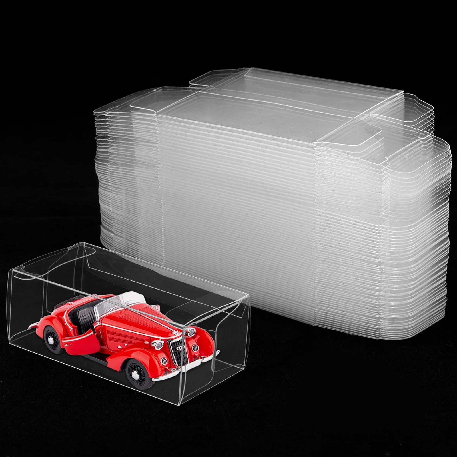 Photo 1 of 120 PCS 1/64 Display Case for Model Car,Clear Display Case,Storage Display Case,Model Cars Display Case for Hot Wheels,Model Car Display Case Protector,1/64 Scale Display Case(3.2"×1.2"×1.6")