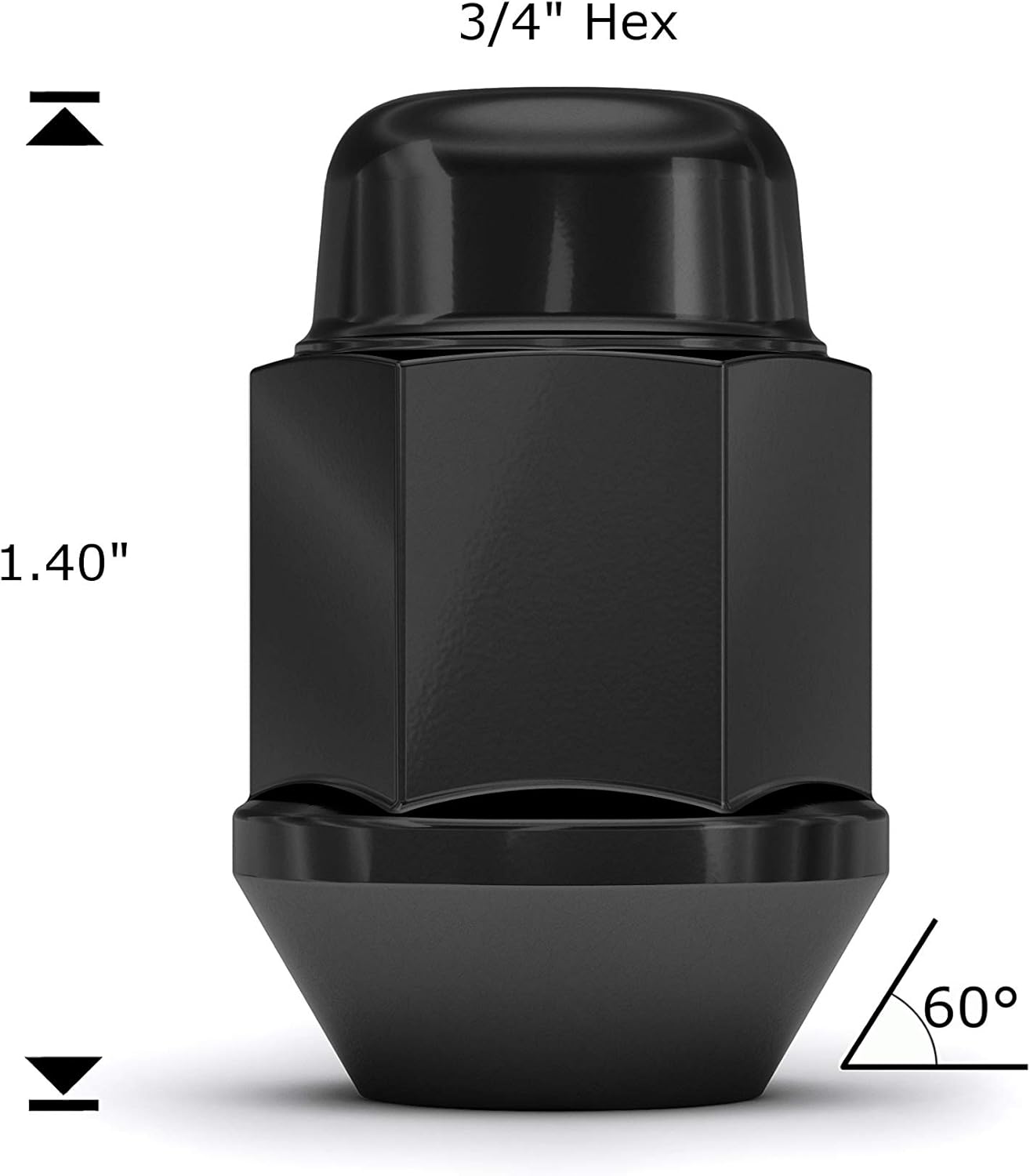 White Knight 1704S-20AM Chrome 1/2"-20 Bulge Acorn Lug Nut, Pack: Automotive