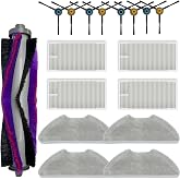 Replacement Part Accessories Fit Compatible With Eureka E10s E20 Plus Robot Vacuum Cleaner,1 Main Brush,4 Side Brush,4 Hepa F