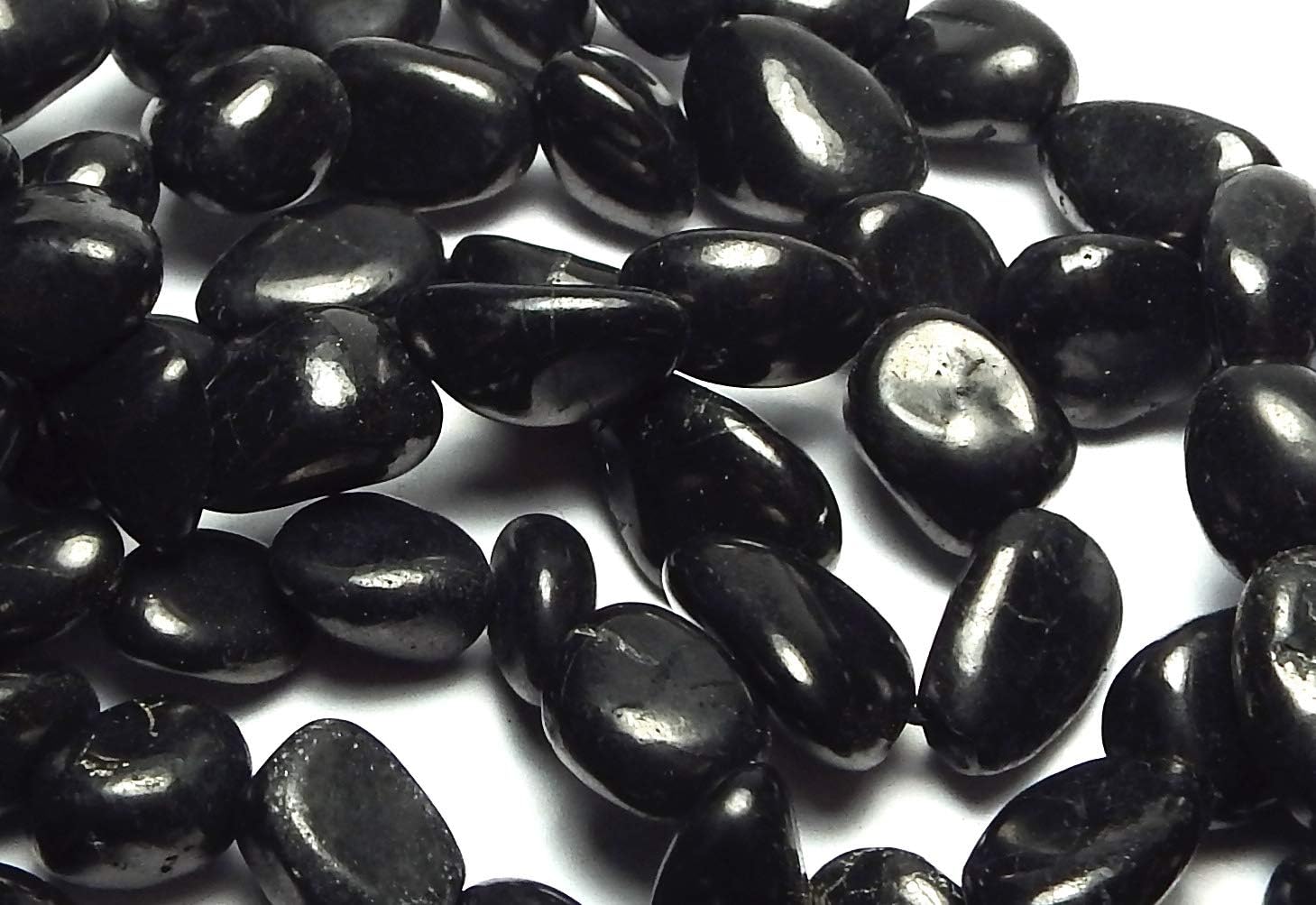 16" Strand RUSSIAN SHUNGITE 10-16mm Nugget Beads NATURAL Medium