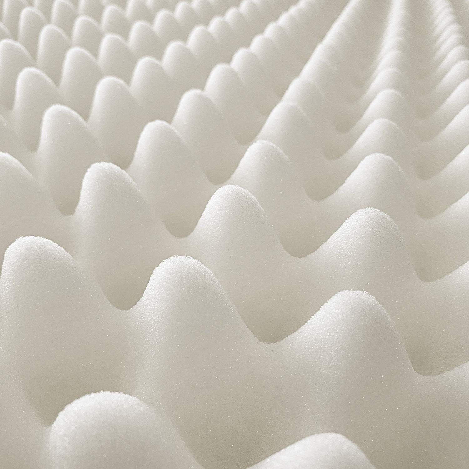 Vaunn Medical Egg Crate Convoluted Foam Mattress Pad - 2.5" Thick EggCrate Mattress Topper (Standard Twin Bed 38" x 75" x 2.5") - Made in USA: Health & Personal Care