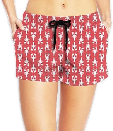 ladies red swim shorts