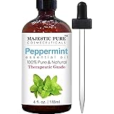 Majestic Pure Peppermint Essential Oil, Pure and Natural, Premium Quality Peppermint Oil, 4 fl. oz.