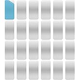 Aecsze 24 Pack Adhesive Metal Plates for Magnetic Mount, 2.3x1.1in Metal Strips for Magnets, Rectangular Steel Sheets for Non-Steel Vents (0.02 in)