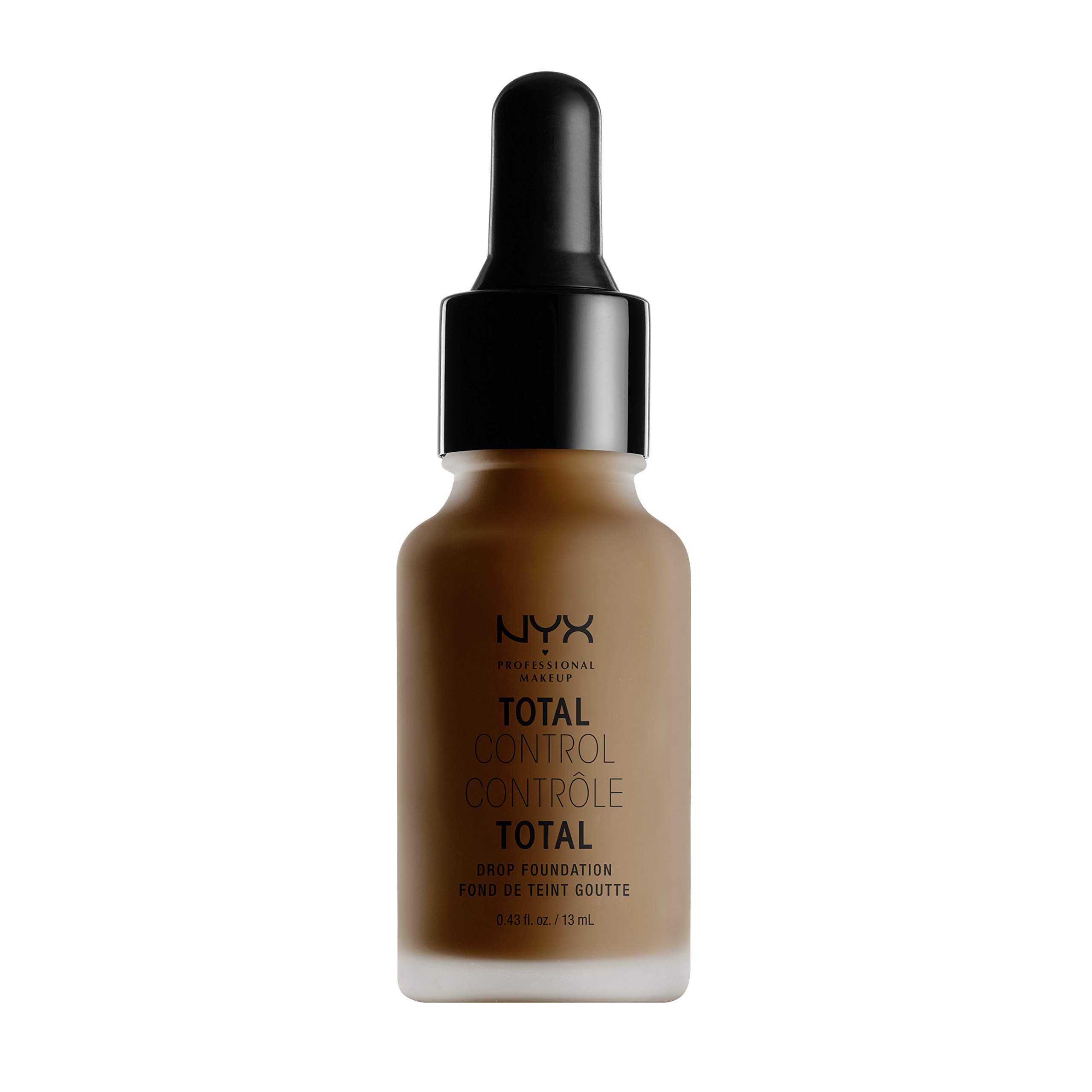 NYX Professional Makeup Total Control Drop Foundation, Precise Dosage, Buildable Coverage, Long Lasting, Vegan Formula, Matte Finish, Shade: Chestnut
