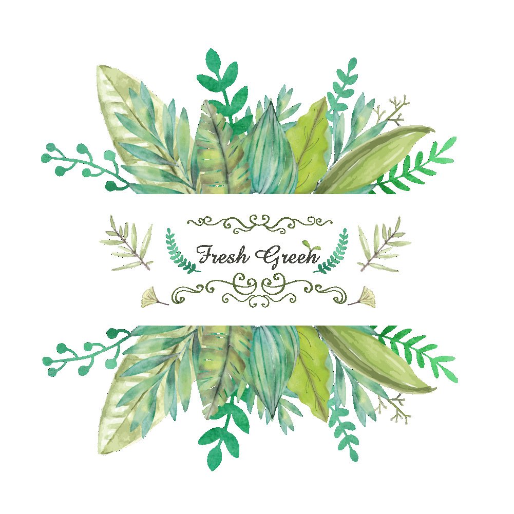 Fresh Green Leaf Plants Wall Sticker Decal for Home Living Room Bedroom Background Door Decoration