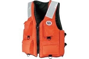 MUSTANG SURVIVAL Classic Industrial Vest with 4 Pockets & Solas Reflective Tape