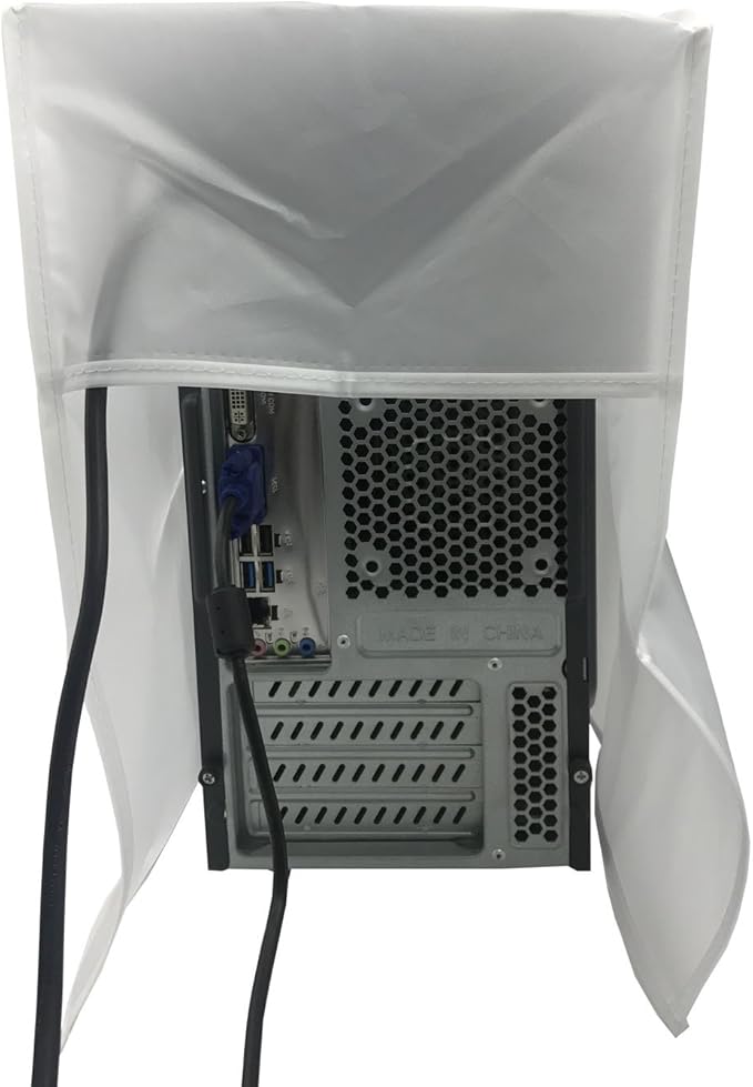 Universal Anti Static Computer Dust Cover Clear Plastic Large Tower CPU