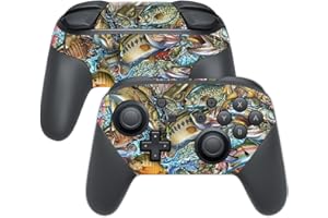 MightySkins Skin Compatible with Nintendo Switch Pro Controller - Action Fish Puzzle | Protective, Durable, and Unique Vinyl 