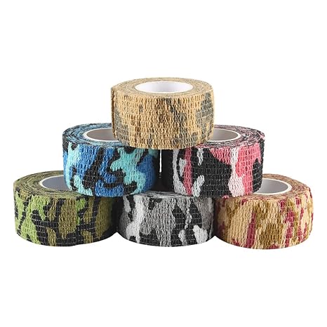 Andux Zone 6 Rollen Haftbandage Verband Elastische Selbsthaftende cohesive Bandage Elastischer Fixierverband Camouflage Banda