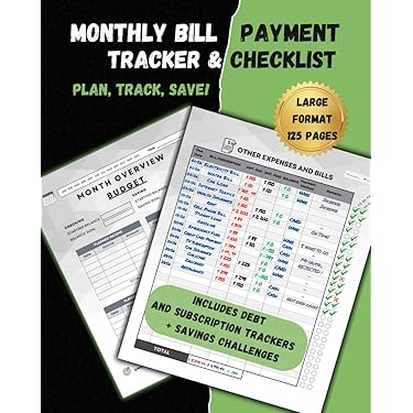 Amazon.com: Monthly Bill & Expense Tracker: Plan, Track, Save