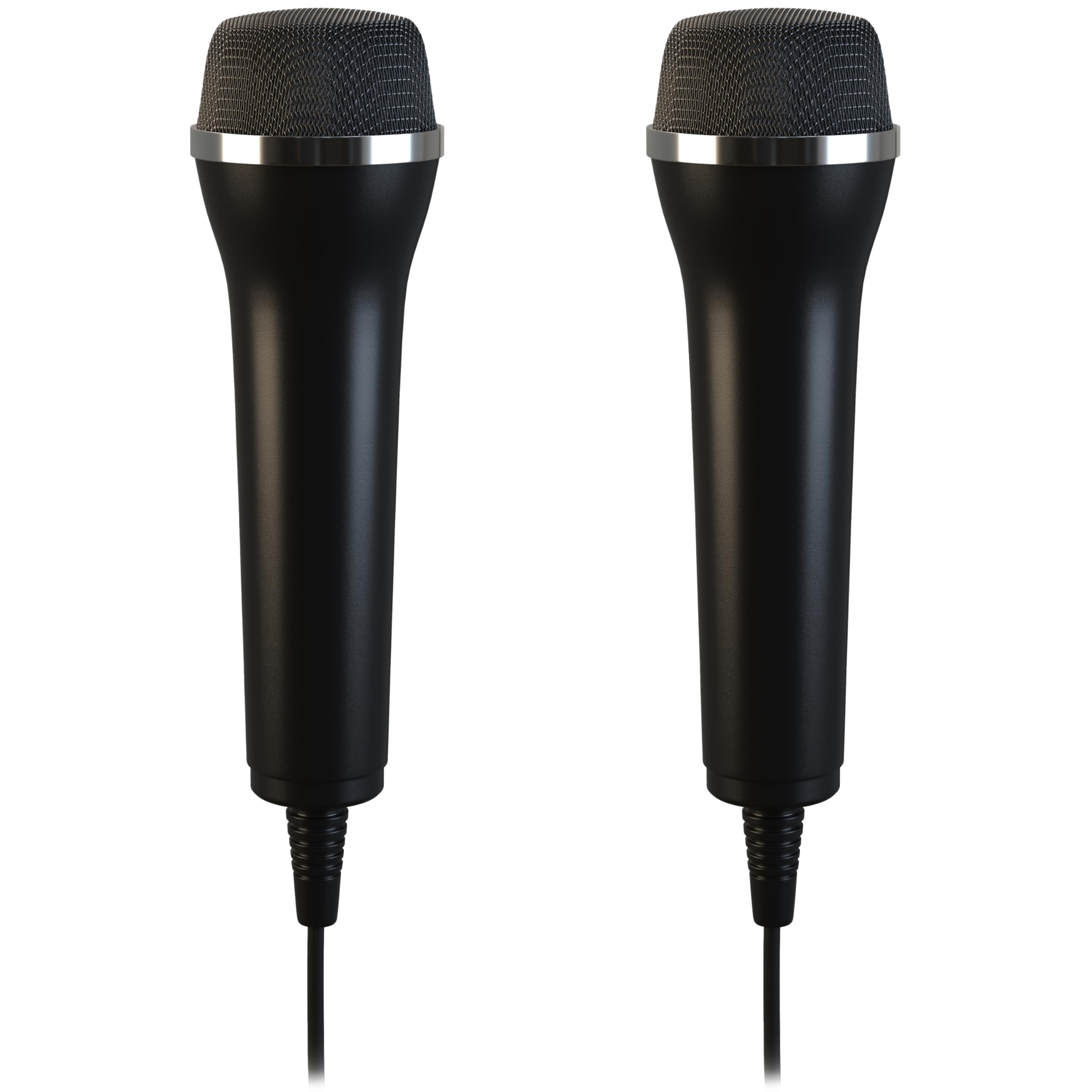 Lioncast Pair Of Universal USB Microphones for Computer and Karaoke Gaming; Compatible with Wii, PS5/Playstation 5, PS4, Xbox One & PC Games as SingStar, Voice of Germany, Lets Sing, We Sing; 3m cable – Black
