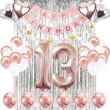 Szhuiher 13eme Anniversaire Decorations Banniere Ballon 13eme Nombre De Ballons En Or Rose Numero 13 Ballons D Anniversaire 13 Ans De Fournitures De Decoration D Anniversaire Amazon Fr Jeux Et Jouets Szhuiher 13eme Anniversaire Decorations Banniere Ballon 13eme Nombre De Ballons En Or Rose Numero 13 Ballons D Anniversaire 13 Ans De Fournitures De Decoration D Anniversaire Amazon Fr Jeux Et Jouets