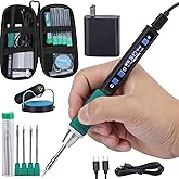 WEP 928D-IV Soldering Iron Kit with Fast Heating with C235 Tip, Dynamic Screen, Compact USB Soldering Iron with Tool Bag, Mul