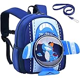 Padgene Toddler Harness Backpacks Safety Leash Kids Anti Lost Kindergarten Preschool Backpack Neoprene Lightweight Animal Schoolbag 3D Cartoon Dinasour Mini Travel Bag for Boys Girls