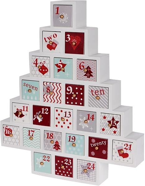 LD Noël Calendrier de l'Avent arbre de Noël à remplir vous-même – décoratif  en bois XXL Calendrier de Noël: Amazon.fr: Jardin