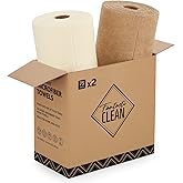 Fantasticlean Microfiber Cleaning Cloth Roll -150 Pack, Tear Away Microfiber Towels, 12" x 12", Reusable, Washable, Ultra Absorbent Dishcloth for All-Around Cleaning Supplies (Tan & Beige)