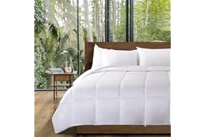 NEXHOME PRO Viscose from Bamboo Cooling Comforter, White Queen Lightweight Down Alternative Cool Natural Organic Duvet Insert, Summer Bedding Blenket Cool for Hot Sleepers,8 Corner Tabs(90"x 90")