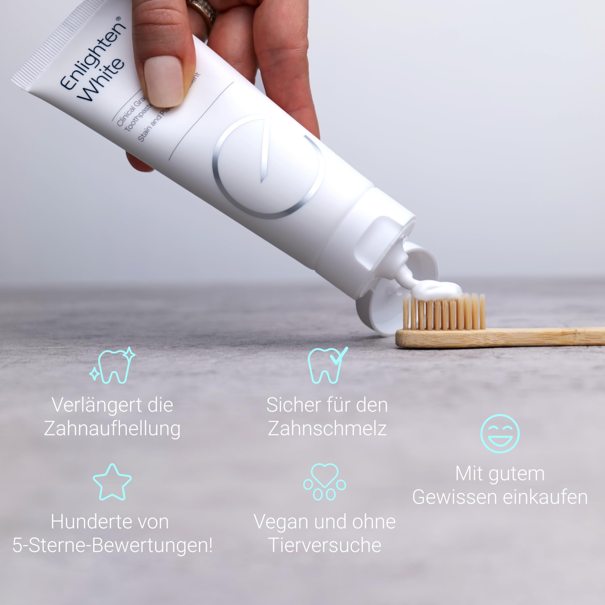 Enlighten White - Fluorid aufhellende Zahnpasta, 75 ml - Zahnschmelzschutz und Zahnaufhellung, für gesunde und strahlend weiße Zähne, von Zahnärzten empfohlen - 3 Stücke 4