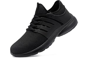 DYKHMILY Steel Toe Sneakers for Men Women Lightweight Safety Shoes Slip Resistant Work Shoes Breathable Shoes