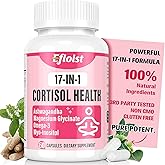 Efioist Cortisol Supplement for Women, 17-in-1 Hormone Harmony for Women, Cortisol Reducer with Ashwagandha, Rhodiola Rosea, Magnesium Glycinate, Omega-3, for Mood, Focus, Sleep Support, 60 Capsules
